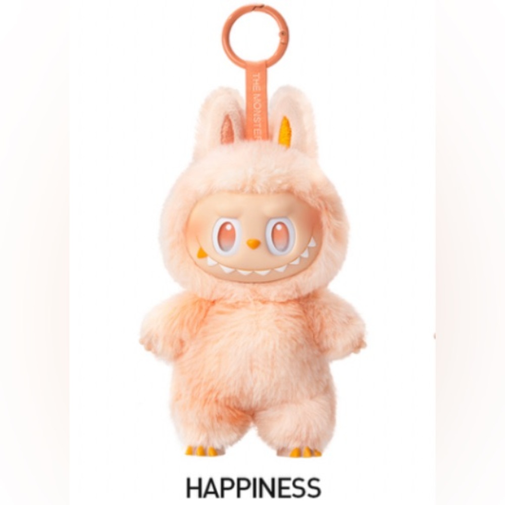 POP MART Labubu HAPPINESS Big Into Energy Vinyl Face Plush Pendant Keychain